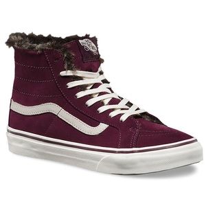Faux Fur Vans Sk8 Hi Sneakers